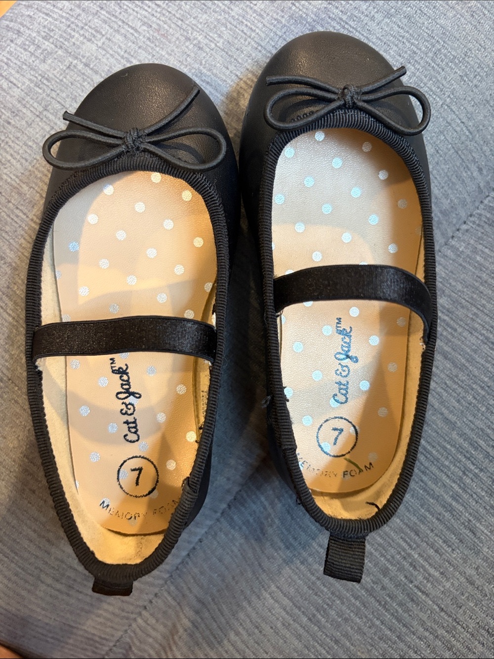 Cat & Jack Toddler Girls' Black Mary Jane Ballet Flats - 7T